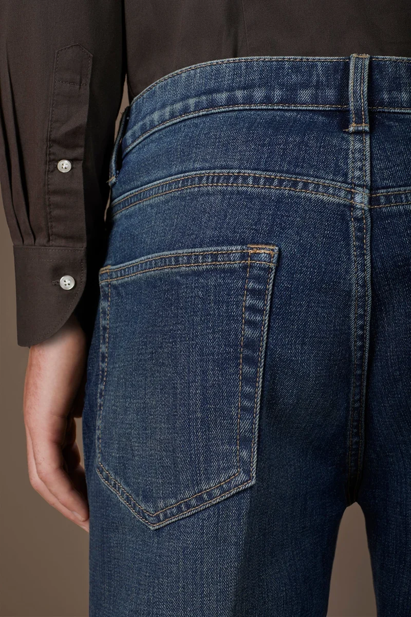 Doppelganger Blue Men's regular fit 5-pocket jeans - DK Denim for Men | Best Price UAE