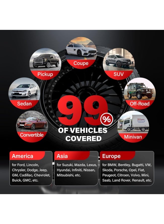 Autel مجموعة حساسات TPMS من أوتيل مكونة من 4، حساس MX، حساس ضغط الإطارات MaxiTPMS 2 في 1 (315MHz + 433MHz) حساس OE قابل للبرمجة بواسطة TS408S TS501Pro TS508WF TS608 ITS600 MP900TS MS906PRO-TS (صمام معدني) - Image 4