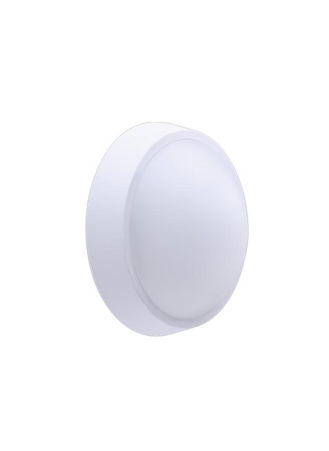 Ecolink Led Bulk Head Luminaire 12W 6500K, White Light, White Finish