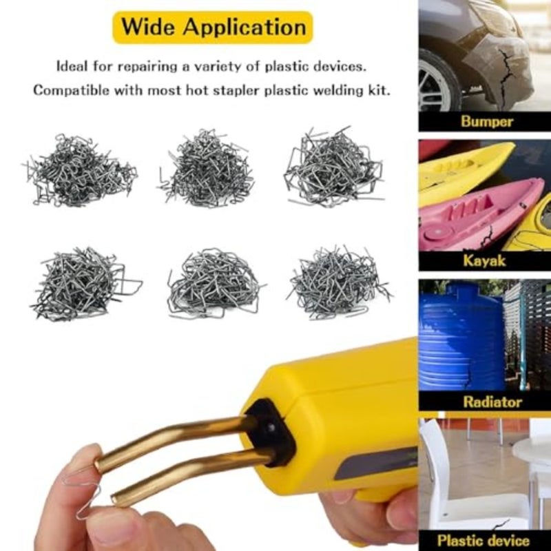 3000Pcs Welder Staples, 6 Shape of Hot Staple for Automotive Repair Machine Welding with Storage Box, Car Auto Bumpers Weldings Repair Stapler, Welding Staples Repairs Tool Kit for All Cars - Image 5