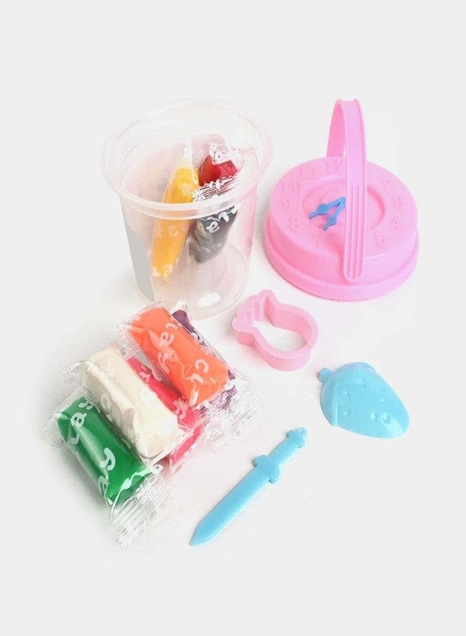 Kalra Magic Multi-Color Soft Clay Bucket for Kids 12 Bright Colors in Resealable Container with Handle Pink Pack 1 - Image 3