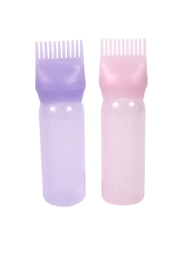 LAWAZIM Hair Dyeing Bottle with Comb -2 Piece 160ml– Refillable Plastic Oil Root Comb Applicator with Comb & Scale – Assorted Colors Sent Randomly (Color Not Selectable) – For Dye, Oil & Root Touch-Up - Image 5