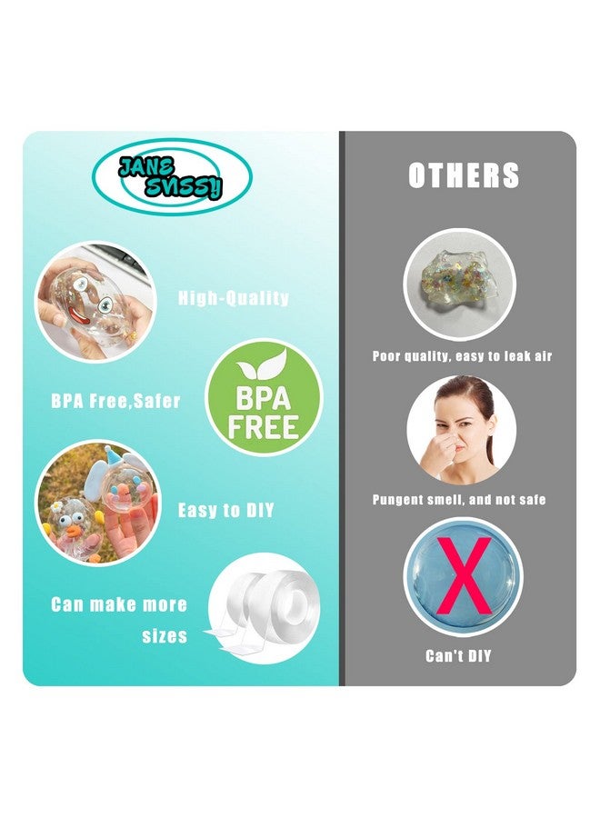 JANESVISSY Nano Tape Bubble Kit Double Sided Tape Diy Craft Kit Cool Stuff For Girls Cute Stuff Cool Things For Kids Party Favors Toys For Girls Boys Kids 345678910 Years Old 2Pcs (2&1.2) - Image 4