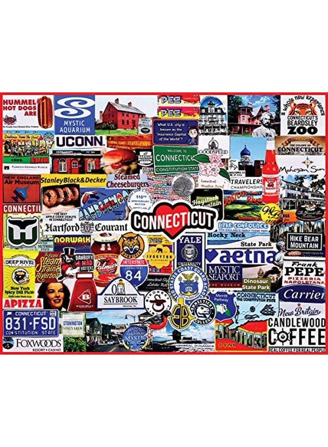 White Mountain Puzzles I Love Connecticut 1000 Piece Jigsaw Puzzle - Image 1