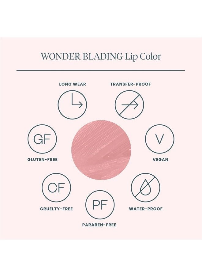 Wonderskin - Wonder Blading Lip Stain Masque, Waterproof Nude Lip Stain, Long Lasting Lip Makeup, Transfer Proof Lip TInt, Pink Lip Makeup (XOXO Masque) - Image 1