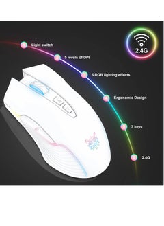 onikuma CW905 Wireless Gaming Mouse RGB Game Mouse  - Image 3