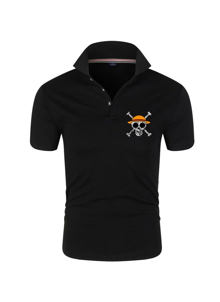 KUYING New One Piece Printed Casual Polo Shirt  - Image 1