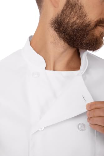 Chef Works Men's Le Mans Chef Coat, White, Small - Image 3