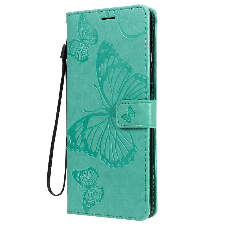 HuHa Protective Cover For Huawei Honor Play4 / Maimang 9 3D Butterflies Embossing Pattern Horizontal Flip Leather Case with Holder & Card Slot & Wallet(Green) - Image 2