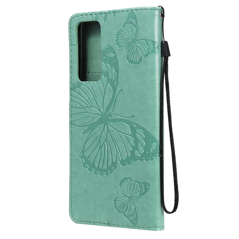 HuHa Protective Cover For Huawei Honor Play4 / Maimang 9 3D Butterflies Embossing Pattern Horizontal Flip Leather Case with Holder & Card Slot & Wallet(Green) - Image 3