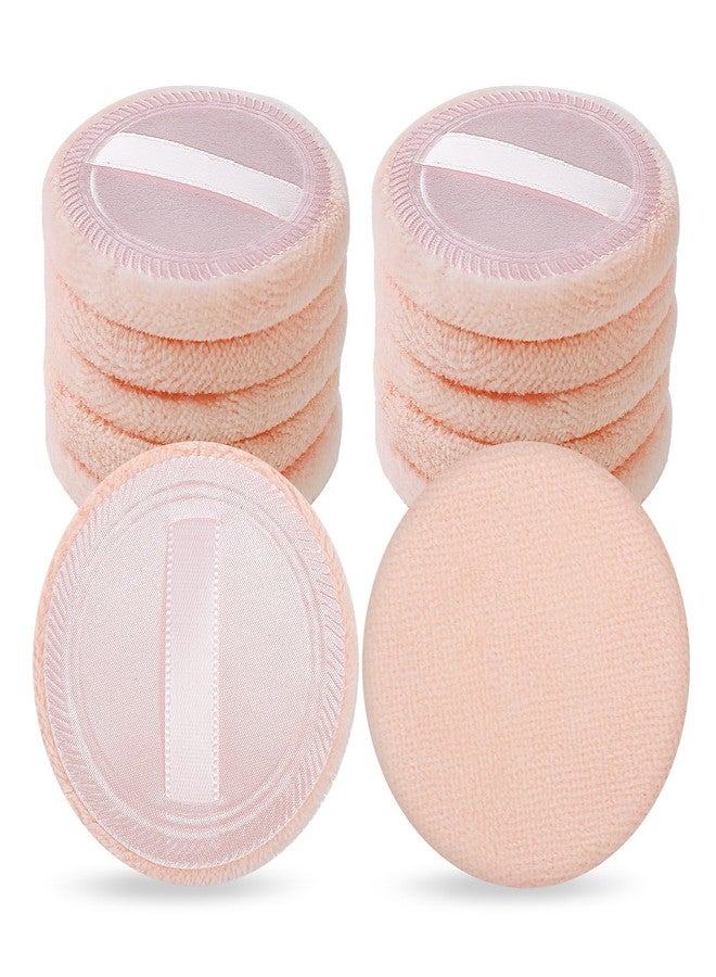 WJIAAA 12 Pcs Powder Pad for Face, 2.36" Soft Makeup Pads for Pressed Loose Body Powder, 7mm Thick(Beige) - Image 1