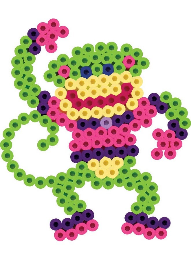 Perler 22645 Fuse Bead Pegboards 7-Pack-Boy/Girl/Bear/Monkey/Butterfly/2 Flowers - Image 3