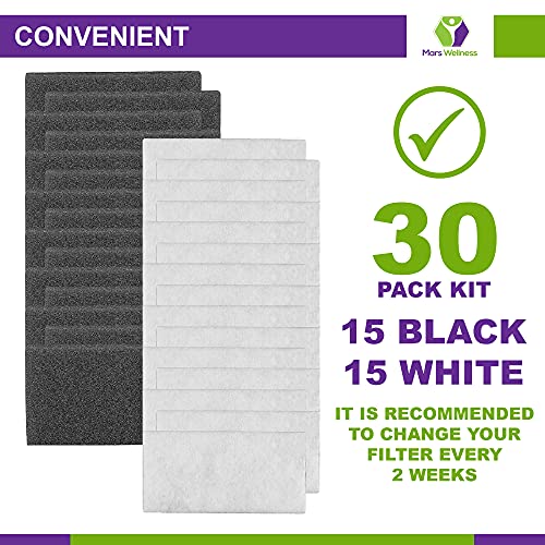 Mars Wellness 30 Pack CPAP Filters - Compatible with M Series, PR System One, Remstar, and SleepEasy Series - 15 Foam 15 Ultrafine Filter - Image 4