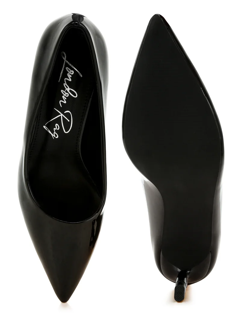 London Rag Pointed Toe Fantasy Heel Pumps in Black
