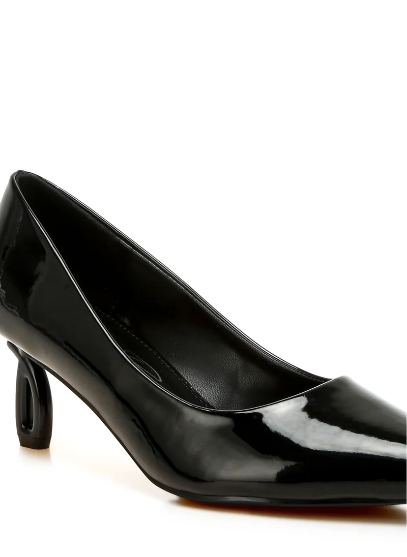 London Rag Pointed Toe Fantasy Heel Pumps in Black