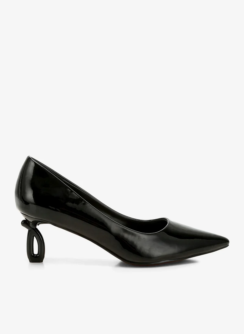 Pointed Toe Fantasy Heel Pumps in Black