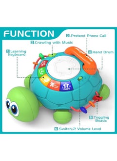 General Baby Toys 6 to 12 Months, Musical Turtle Crawling Baby Toys for 12-18 Months, Early Learning Educational Toy with Light  Sound, Birthday Toy for Infant Toddler Boy Girl 7 8 9 10 11 month 1-2 Year Old  - Image 2
