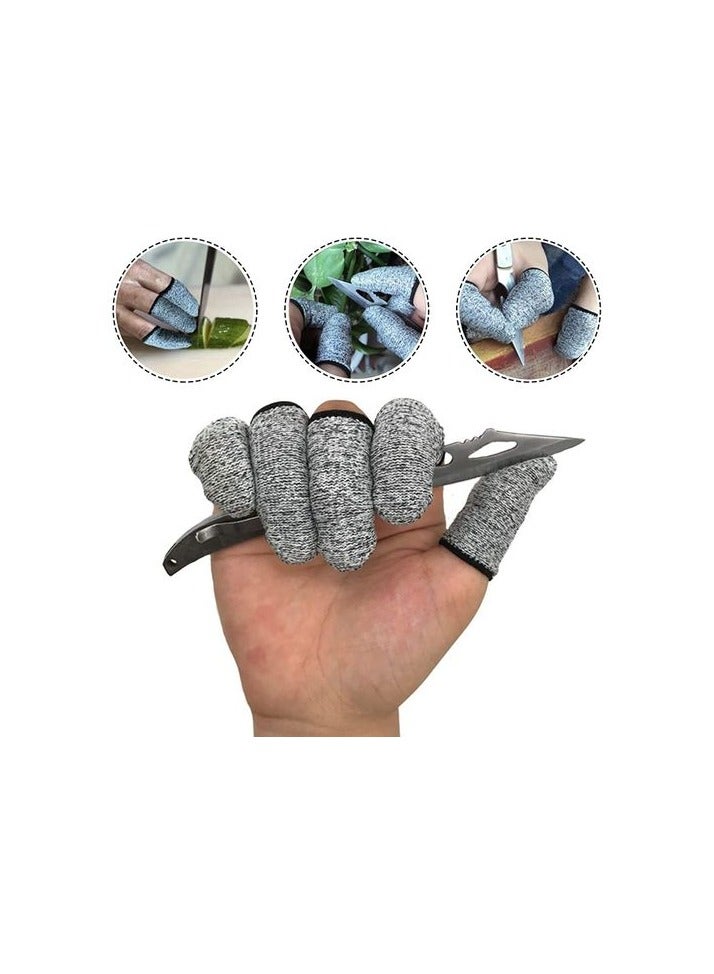5 PCS Finger Cots Finger Cut Resistant Finger Protectors For Kitchen, Work, Sculpture, Anti-Slip - Image 1