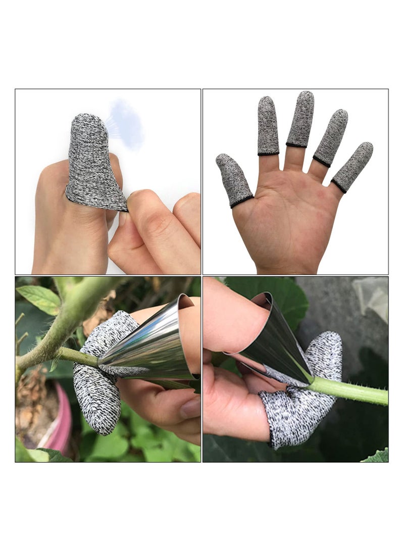 5 PCS Finger Cots Finger Cut Resistant Finger Protectors For Kitchen, Work, Sculpture, Anti-Slip - Image 4
