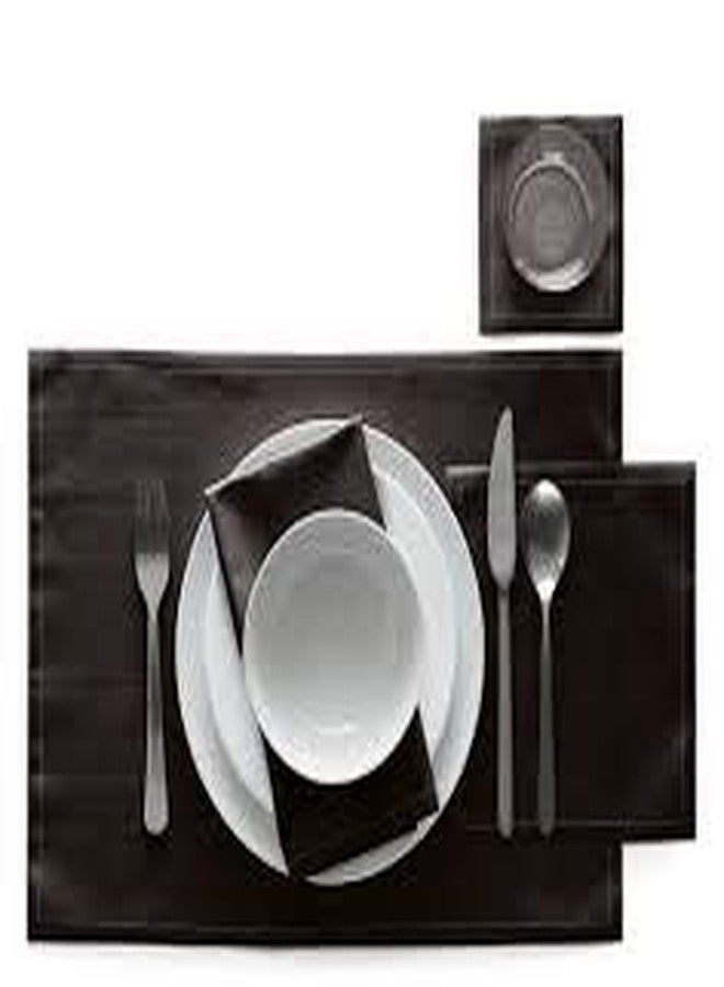 MY DRAP Cotton Dinner Napkin - 12.6 x 12.6 in - 12 units per roll - Black - Image 2