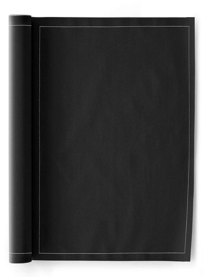 MY DRAP Cotton Dinner Napkin - 12.6 x 12.6 in - 12 units per roll - Black - Image 1
