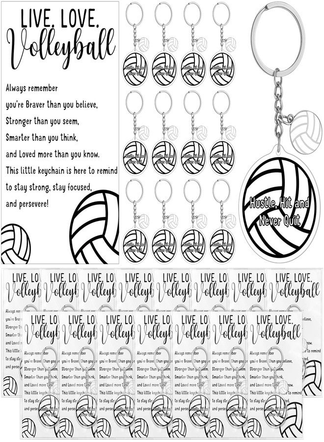 سوريو مجموعة هدايا فريق الكرة الطائرة من Sureio، 15 قطعة، تتضمن 15 سلسلة مفاتيح أكريليك على شكل كرة طائرة مع زينة صغيرة وبطاقات تحفيزية للفتيات، هدايا تذكارية، هدايا للحفلات، وحشوات هدايا. - Image 1