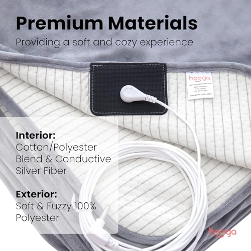 hooga Grounding Blanket for Improved Sleep, Pain Relief, Energy, Inflammation. Grounded Throw, Earth Connected Bedding. Conductive Silver Fiber. Grounding Cord Included. 60x80 Inch, Queen Size. - Image 2