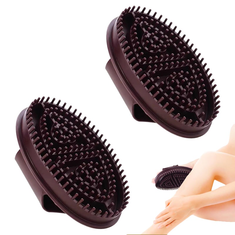 hinbkenla 2 PCS Meridian Brush Massage BrushMeridian Brush BodyBrush for Belly Body Brush for Scalp Full Body Relaxation Massage Gentle Exfoliation Moisturizing - Image 3