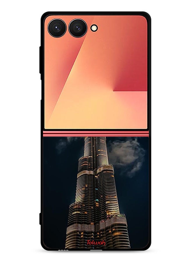 Tolwak Samsung Galaxy Z Flip7 Protective Case Cover Burj Khalifa In Night - Image 1
