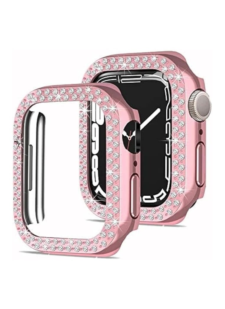 Generic - Compatible for Women Apple Watch  41mm, Bling Case Cover for iWatch Series 10 9 8 7 6 / SE 5 4 3 2 1 Ultra [No Screen Protector] (41mm, Pink) - Image 1