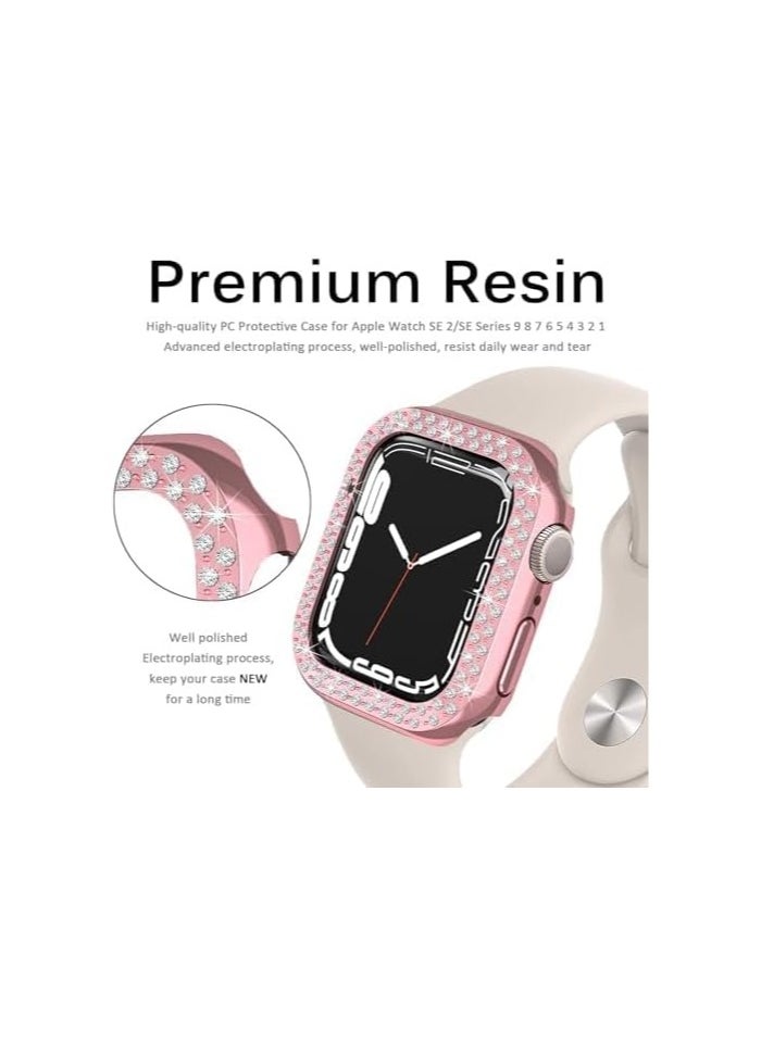 Generic - Compatible for Women Apple Watch  41mm, Bling Case Cover for iWatch Series 10 9 8 7 6 / SE 5 4 3 2 1 Ultra [No Screen Protector] (41mm, Pink) - Image 1