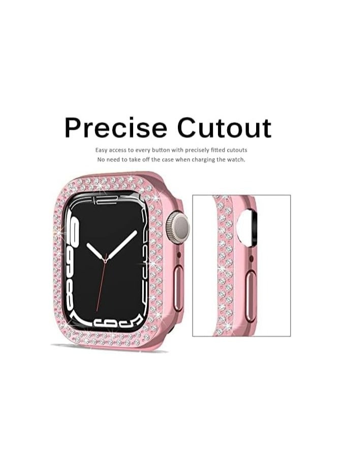 Generic - Compatible for Women Apple Watch  41mm, Bling Case Cover for iWatch Series 10 9 8 7 6 / SE 5 4 3 2 1 Ultra [No Screen Protector] (41mm, Pink) - Image 1