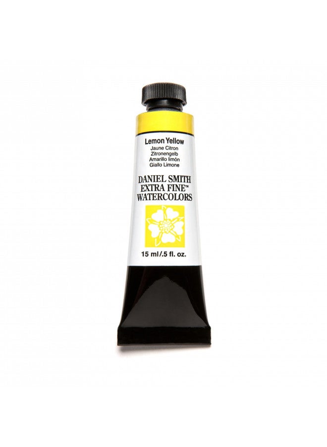 DANIEL SMITH Extra Fine Watercolor 15ml Paint Tube, Lemon Yellow, 0.51 Fl Oz (Pack of 1) - Image 1