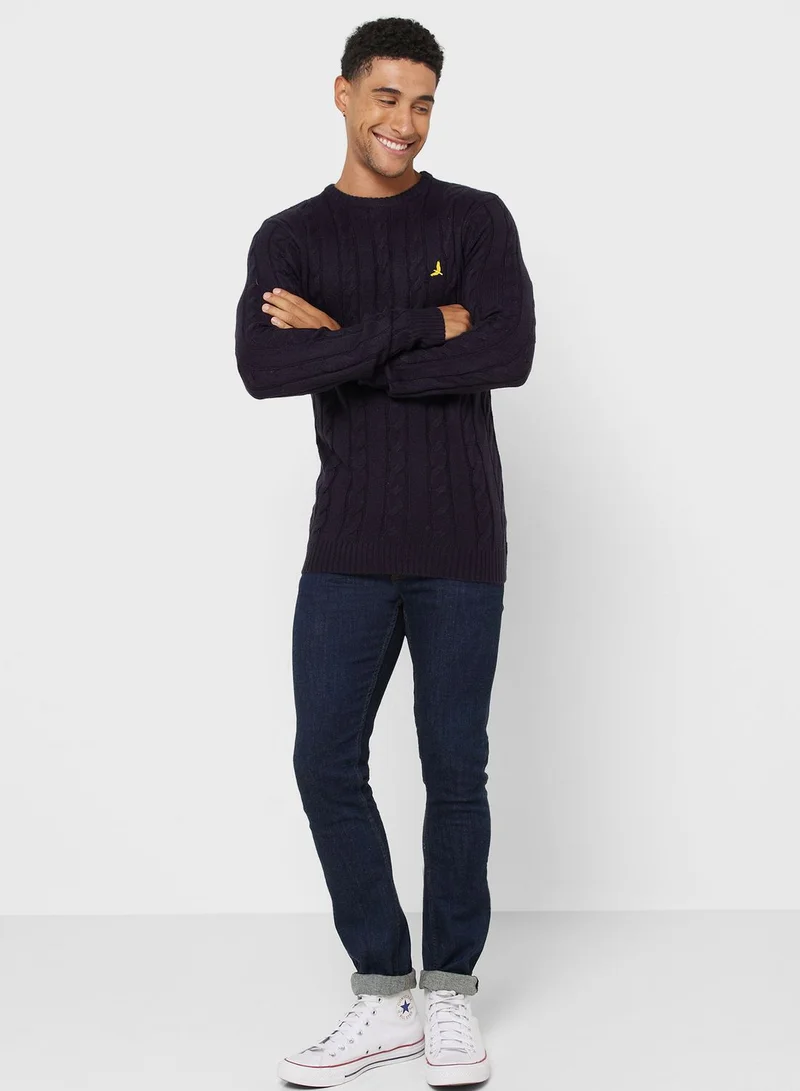 BRAVE SOUL Cable Knit Sweater