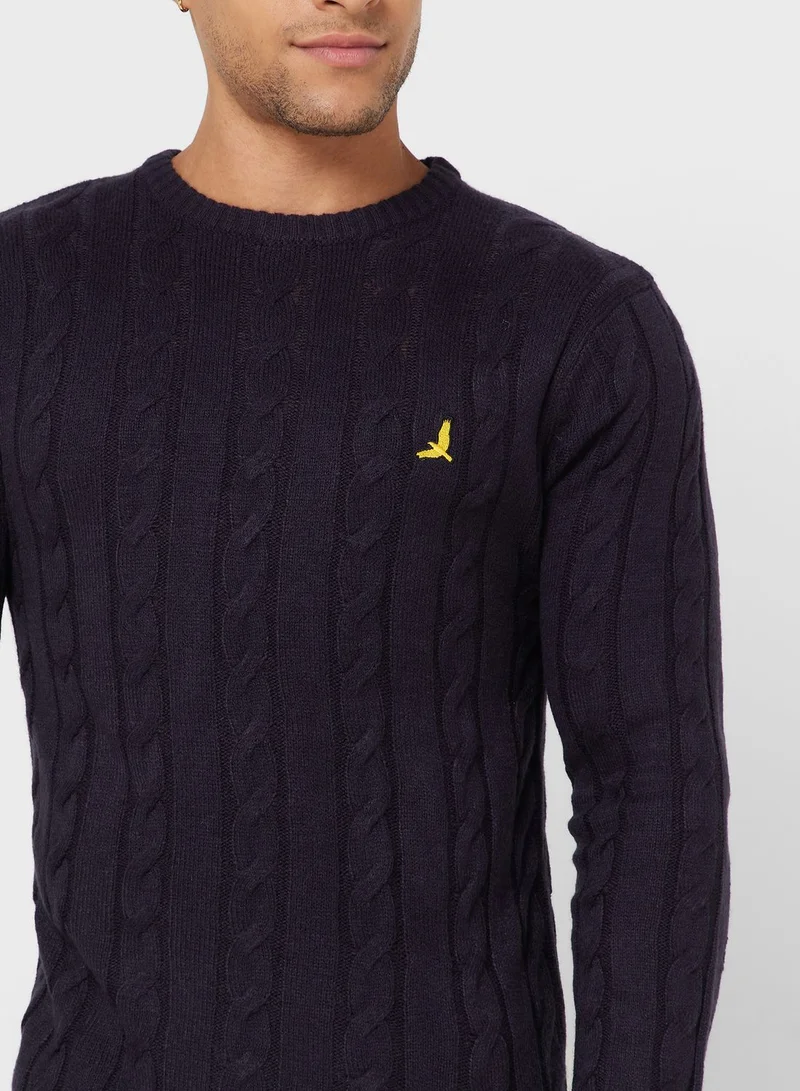 BRAVE SOUL Cable Knit Sweater