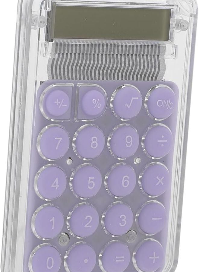 آلة حاسبة يدوية صغيرة محمولة بتصميم كرتوني مضغوط خفيف الوزن وسهل الحمل للمدرسة والمكتب - Image 2