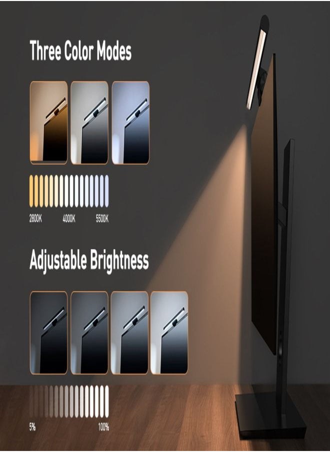 Xiaomi - Mi Monitor Light Bar Monitor Lamp with Touch Control | Dimmable Screen Desk Light Bar with 3 Light Modes, Computer Monitor Light for Home Office, USB Powered LED Desk Lamp Keyboard Light - Image 1