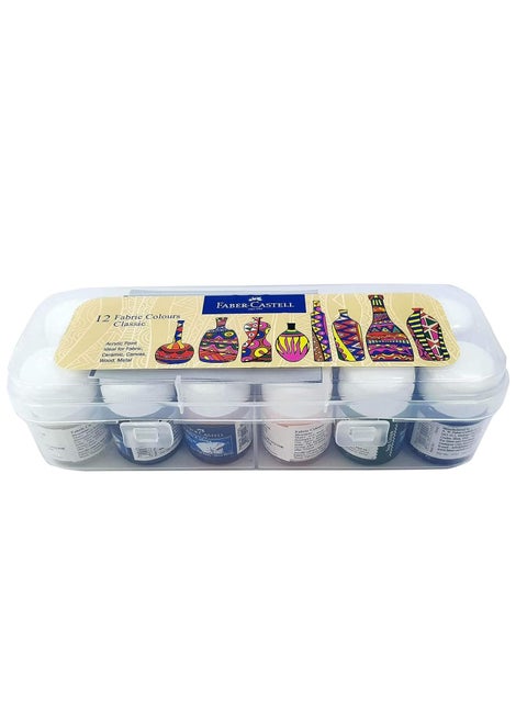 Faber-Castell Fabric Color Classic 10 ml 12 color 1410507 Multicolour
