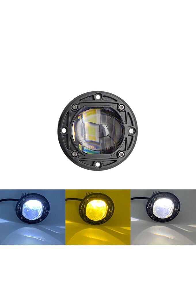 ريحني دائرة 1 قطعة، 24 فولت 12 فولت، أضواء DRL للسيارة، LED 6000K/3500K، عدسة ضباب، دراجة نارية، كشاف أضواء، نقطة فيضان، يوم التشغيل - Image 2