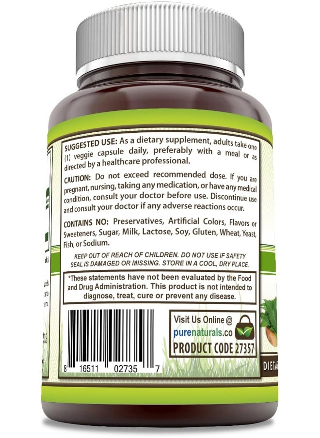 Pure Naturals Pure Naturals Neem (Made with Natural Neem Leaf) | 500 Mg per Serving 240 Veggie Capsules Supplement | Non-GMO | Gluten Free | Made in USA | Ideal for Vegetarians  - Image 2