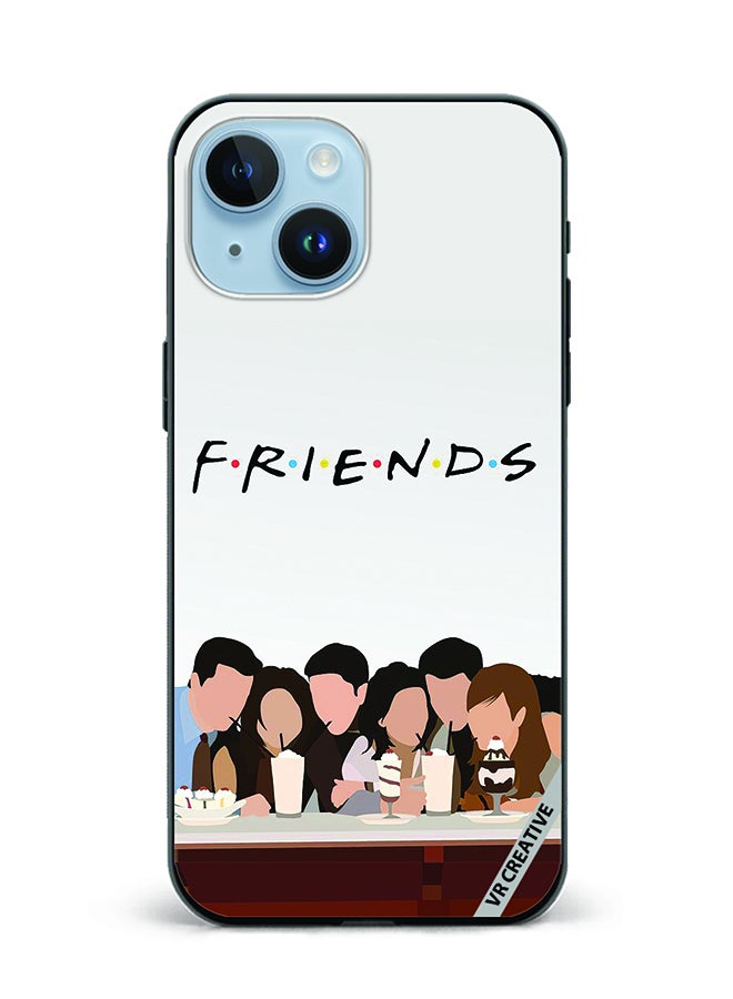 VR CREATIVE Protective Case Cover For Apple iPhone 15 Friends Design Multicolour - Image 1