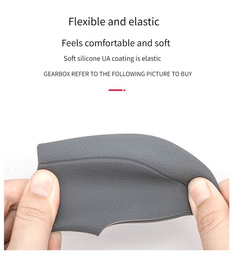 Silicone Automatic Transmission Shift Knob Cover Compatible With Nissan Note 2011-2024 Sylphy 2012-2019 Livina 2013-2015 Teana 2013-2018 Bluebird 2016-2021 Sentra Altima Black - Image 5