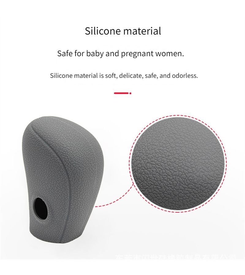Silicone Automatic Transmission Shift Knob Cover Compatible With Nissan Note 2011-2024 Sylphy 2012-2019 Livina 2013-2015 Teana 2013-2018 Bluebird 2016-2021 Sentra Altima Black - Image 3
