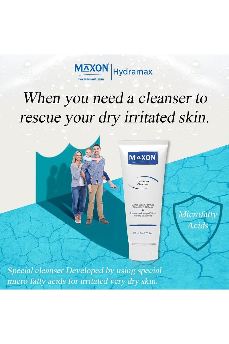 MAX-ON Hydramax Facial Gentle Cleanser â Removes Makeup & Excess Oil | Reduces Pigment Spots & Deep Cleanses | For All Skin Types â 200ml - Image 2