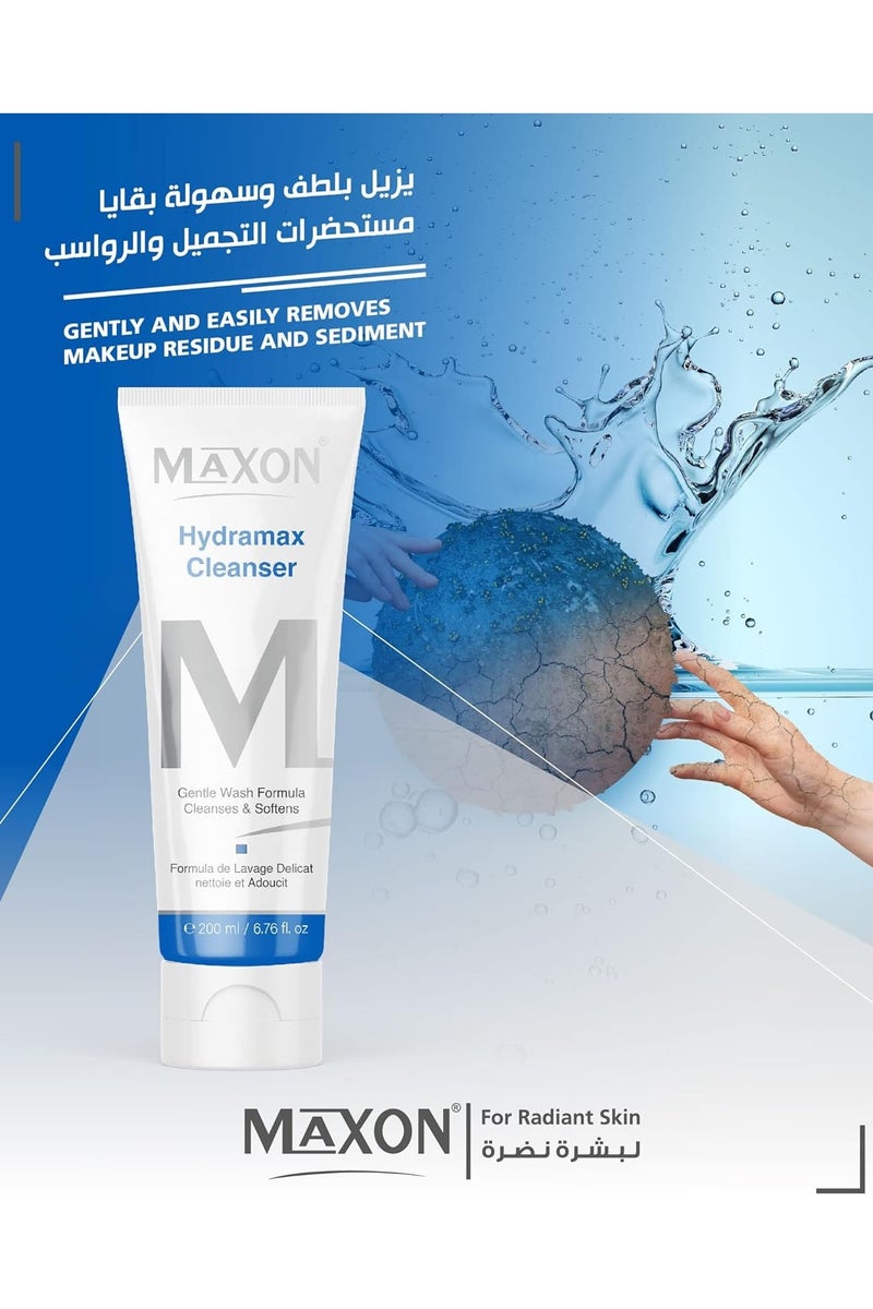 MAX-ON Hydramax Facial Gentle Cleanser â Removes Makeup & Excess Oil | Reduces Pigment Spots & Deep Cleanses | For All Skin Types â 200ml - Image 3