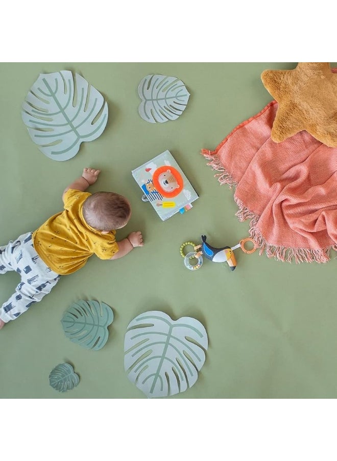 Taf Toys Taf Toys Savannah Infant Tummy-time Soft Crinkle Activity Book with Huge Baby Safe Mirror, 3D Activities, Textures and a Soft Baby Teether  - Image 4