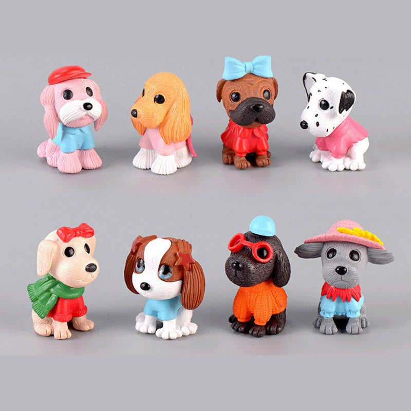 Morofme 8pcs Dog Cake Topper Puppy Cake Decorations Puppy Cupcake Topper Mini Doggie Figurines Toy Doggie Decor Pet Theme Cupcake for Kids Birthday Baby Shower Animal Theme Party Supplies - Image 2