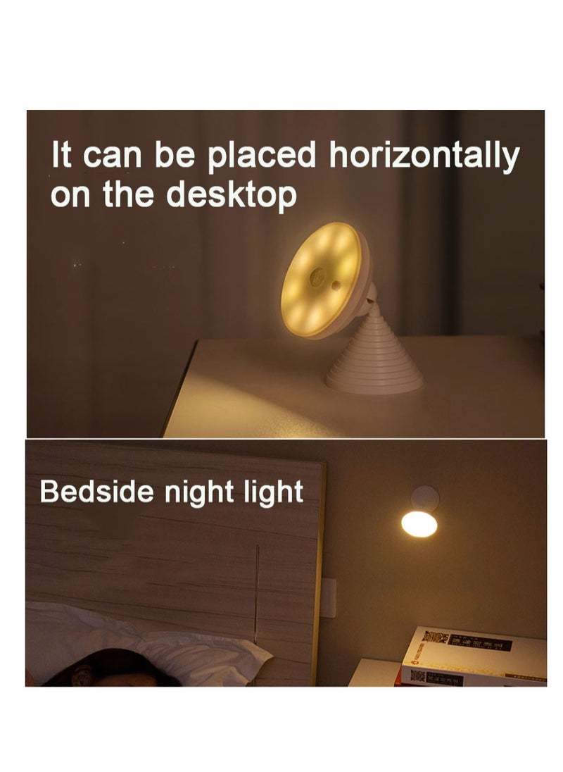 ماركة غير محددة - ضوء ليلي LED مع مستشعر حركة يدور 360 درجة، ضوء ليلي LED (ضوء أبيض) - Image 1