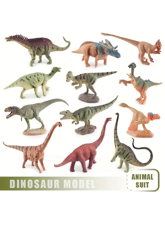 Fantarea 12pcs Dinosaur Model Set PVC Material Assorted Colors For Collectibles Toys - Image 4