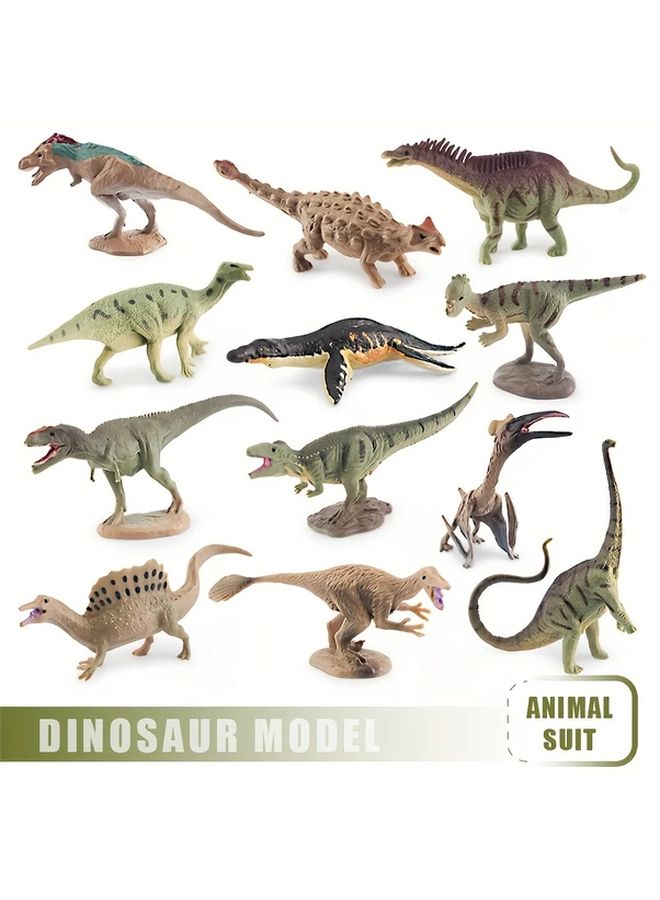 Fantarea 12pcs Dinosaur Model Set PVC Material Assorted Colors For Collectibles Toys - Image 3